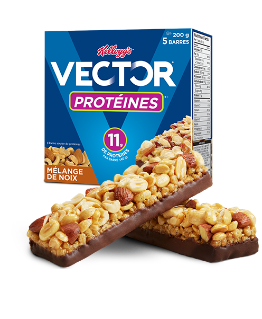 Barre tendre Kellogs Vector Protéines mélange de noix