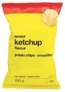 Croustilles sans nom saveur de ketchup