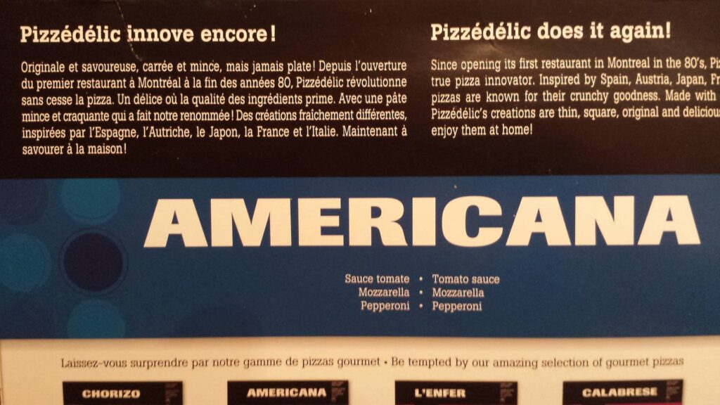 Pizza surgelée Pizzadélic Americana
