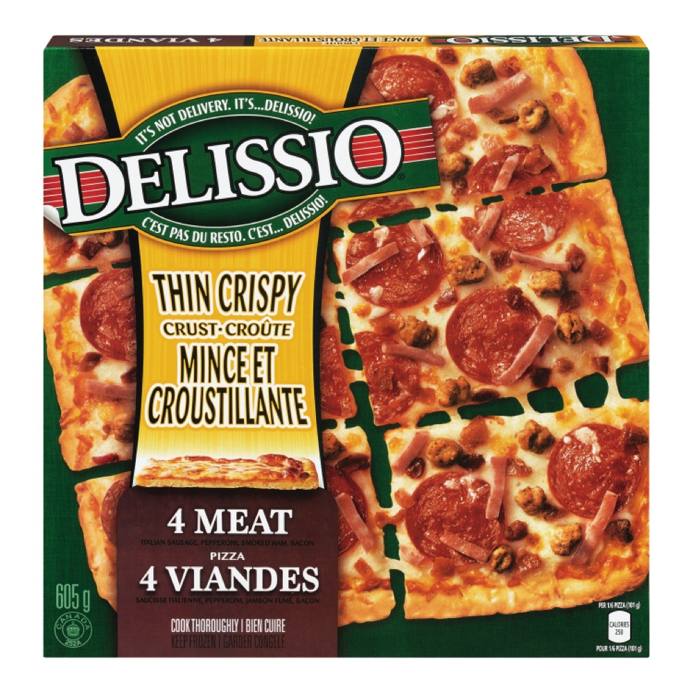 Pizza mince croustillance deluxe Delissio 4 viandes