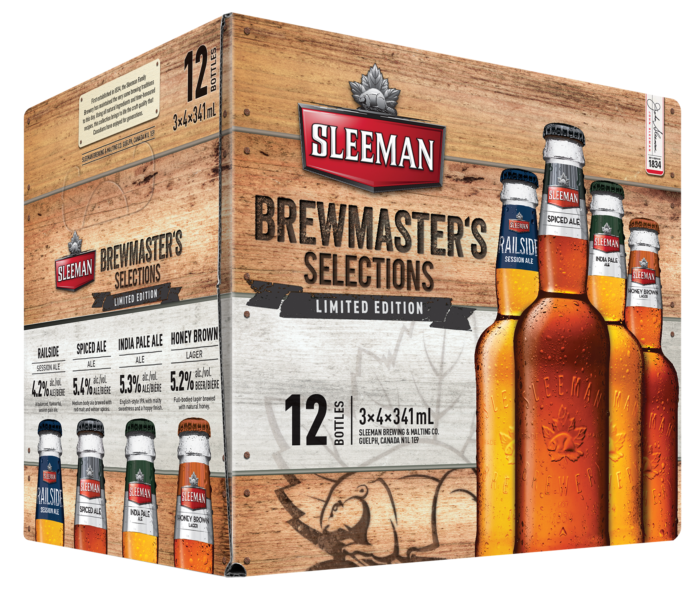 Sleeman Brewmaster's Selection - Spiced Ale, Railside Session Ale, Cream Ale, Silver Creek, Fine Porter, Silver Creek, India Pale Ale