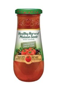 Sauces pour pâtes Moisson Santé olives et basilic