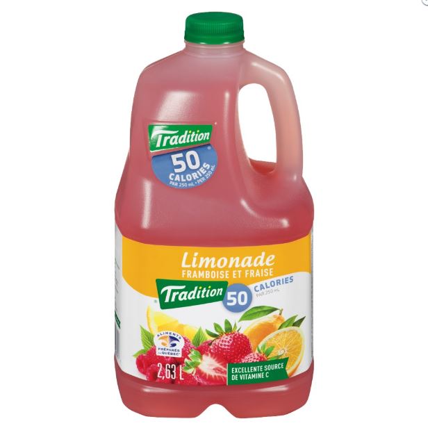 Limonade framboise et fraise Tradition