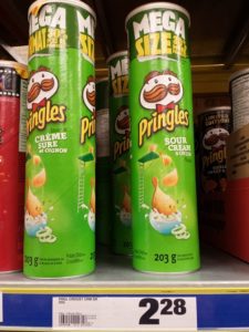 Pringles crème sûre et oignon