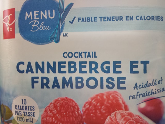 cocktail canneberge et framboise Le Choix du Président, Menu Bleu