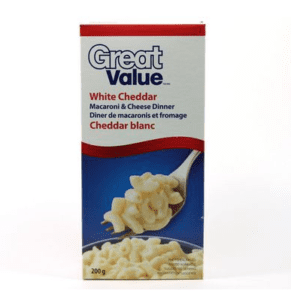 macaroni au fromage cheddar blanc Great Value
