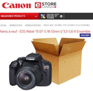 Soyez vigilants avec les rabais de Canon eStore Canada