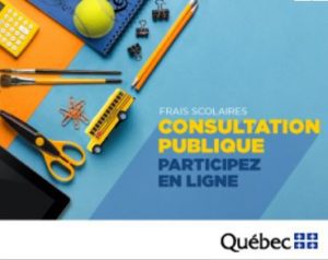 Consultation publique sur les frais scolaires