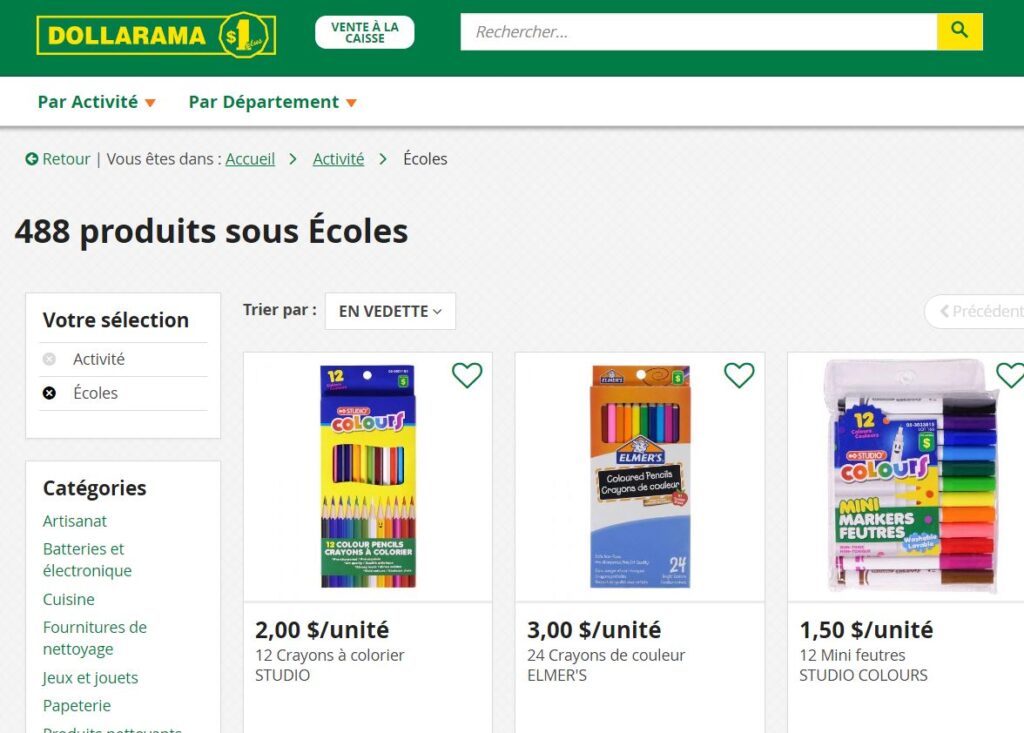 Dollorama lance son magasin en ligne