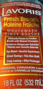 Lavoris saveur cannelle originale