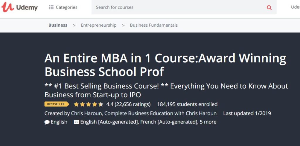 Udemy MBA complet