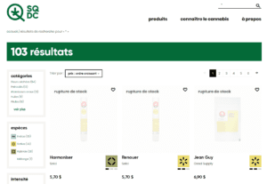 Le produit le moins cher en vente à la SQDC