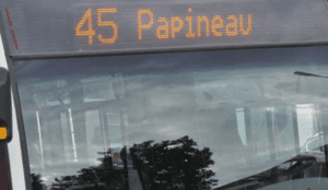 Autobus 45 Papineau sud et Autobus 45 Papineau Nord