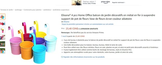 Pots en métal en vente sur Amazon