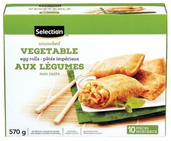 Egg rolls aux légumes de Selection