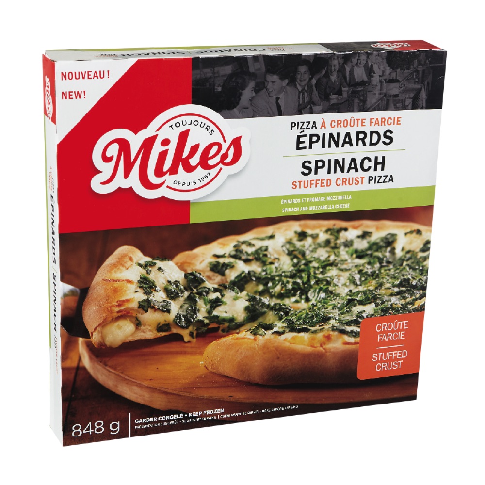 Pizza à croûte farcie épinards Mikes