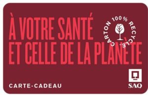 carte-cadeau de la SAQ