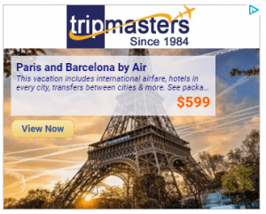Paris et Barcelone à $599