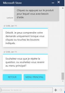 Assistant en ligne de Microsoft Store Canada