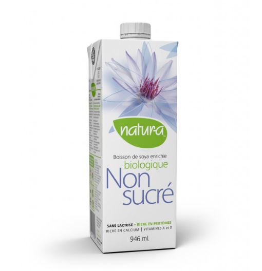 Boisson de soya enrichie biologique non sucré de Natura